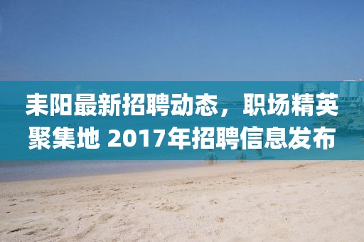 耒阳最新招聘动态，职场精英聚集地 2017年招聘信息发布