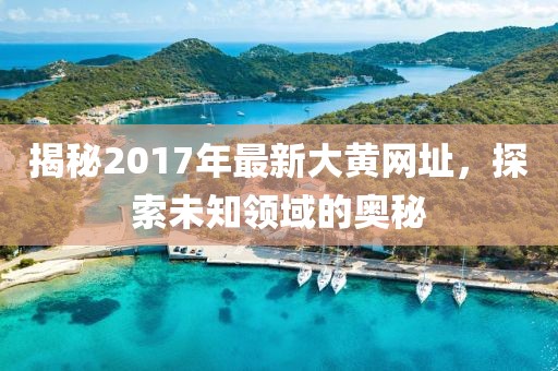 揭秘2017年最新大黄网址，探索未知领域的奥秘