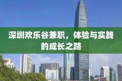 深圳欢乐谷兼职，体验与实践的成长之路