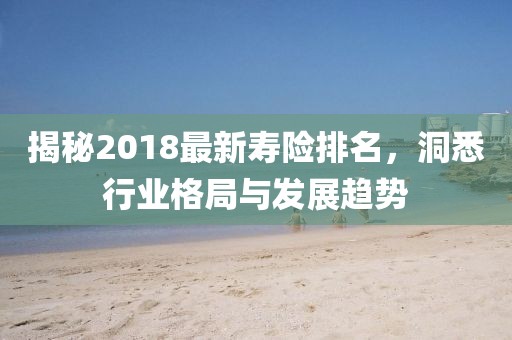 揭秘2018最新寿险排名，洞悉行业格局与发展趋势