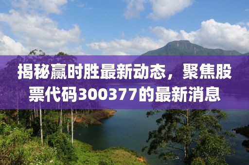 揭秘赢时胜最新动态，聚焦股票代码300377的最新消息