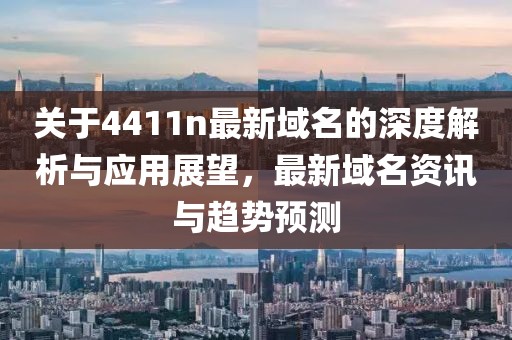 关于4411n最新域名的深度解析与应用展望，最新域名资讯与趋势预测