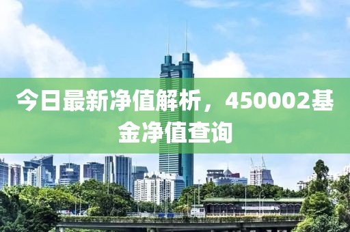 今日最新净值解析，450002基金净值查询