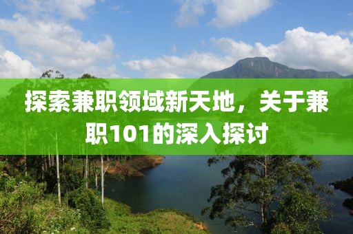 探索兼职领域新天地，关于兼职101的深入探讨