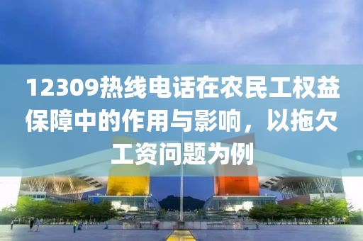 12309热线电话在农民工权益保障中的作用与影响，以拖欠工资问题为例