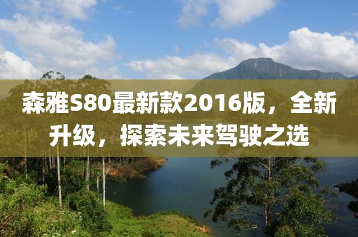 森雅S80最新款2016版，全新升级，探索未来驾驶之选