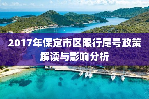 2017年保定市区限行尾号政策解读与影响分析